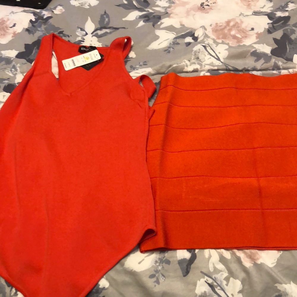Body suit and matching skirt